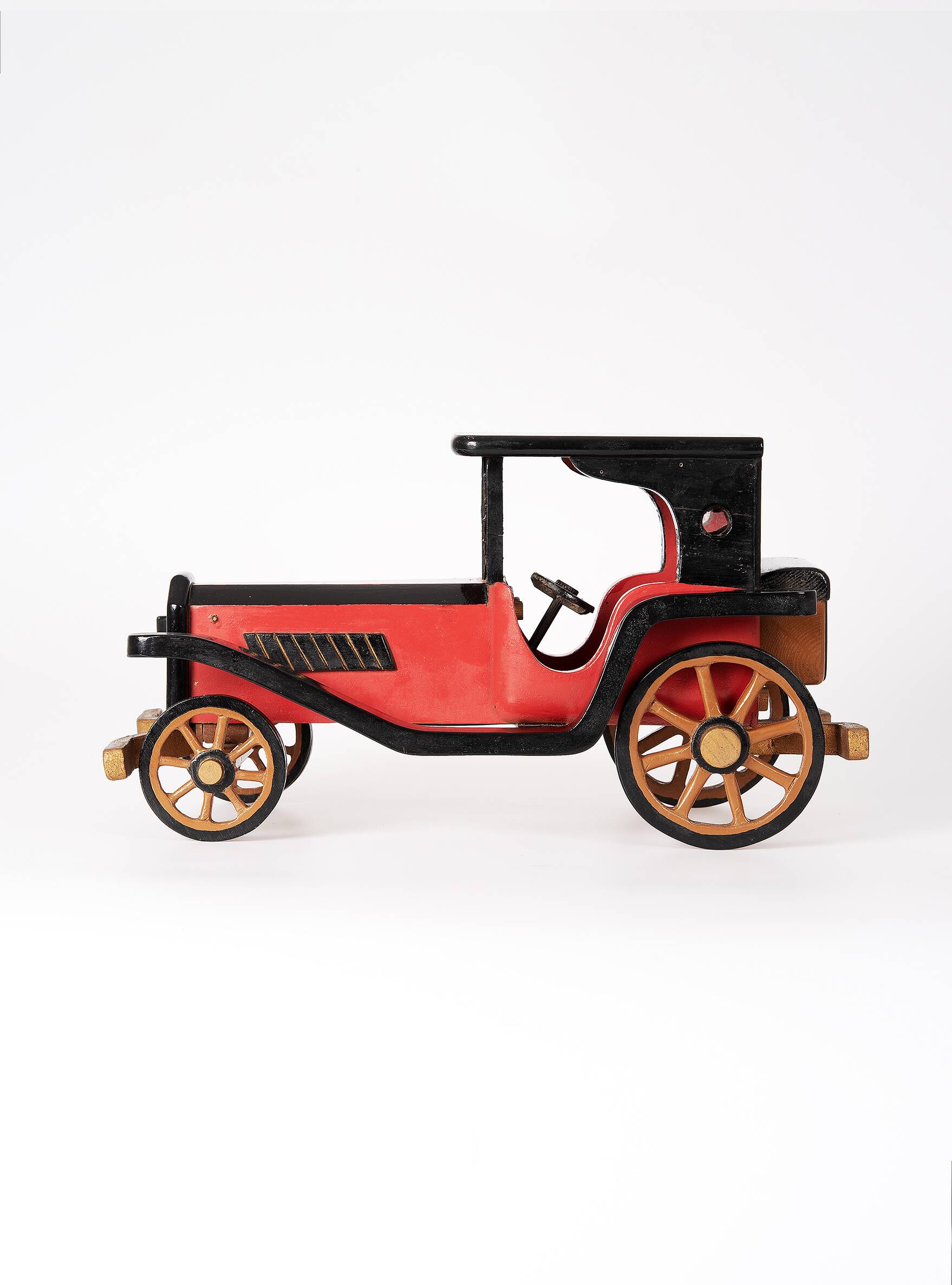 Wooden car, old toy or decoration