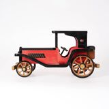 Wooden car, old toy or decoration
