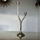 Modernist candle holder in solid bronze 1970