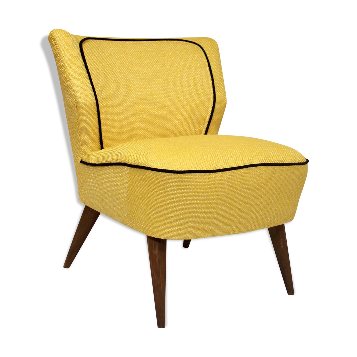 Vintage cocktail armchair from the 50's restored Kenzo fabric Lelievre Edition