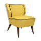 Vintage cocktail armchair from the 50's restored Kenzo fabric Lelievre Edition