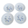 Set of 4 dessert plates Longchamp model of old bluebells.