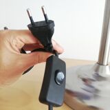 Blue glass and brass bankers lamp