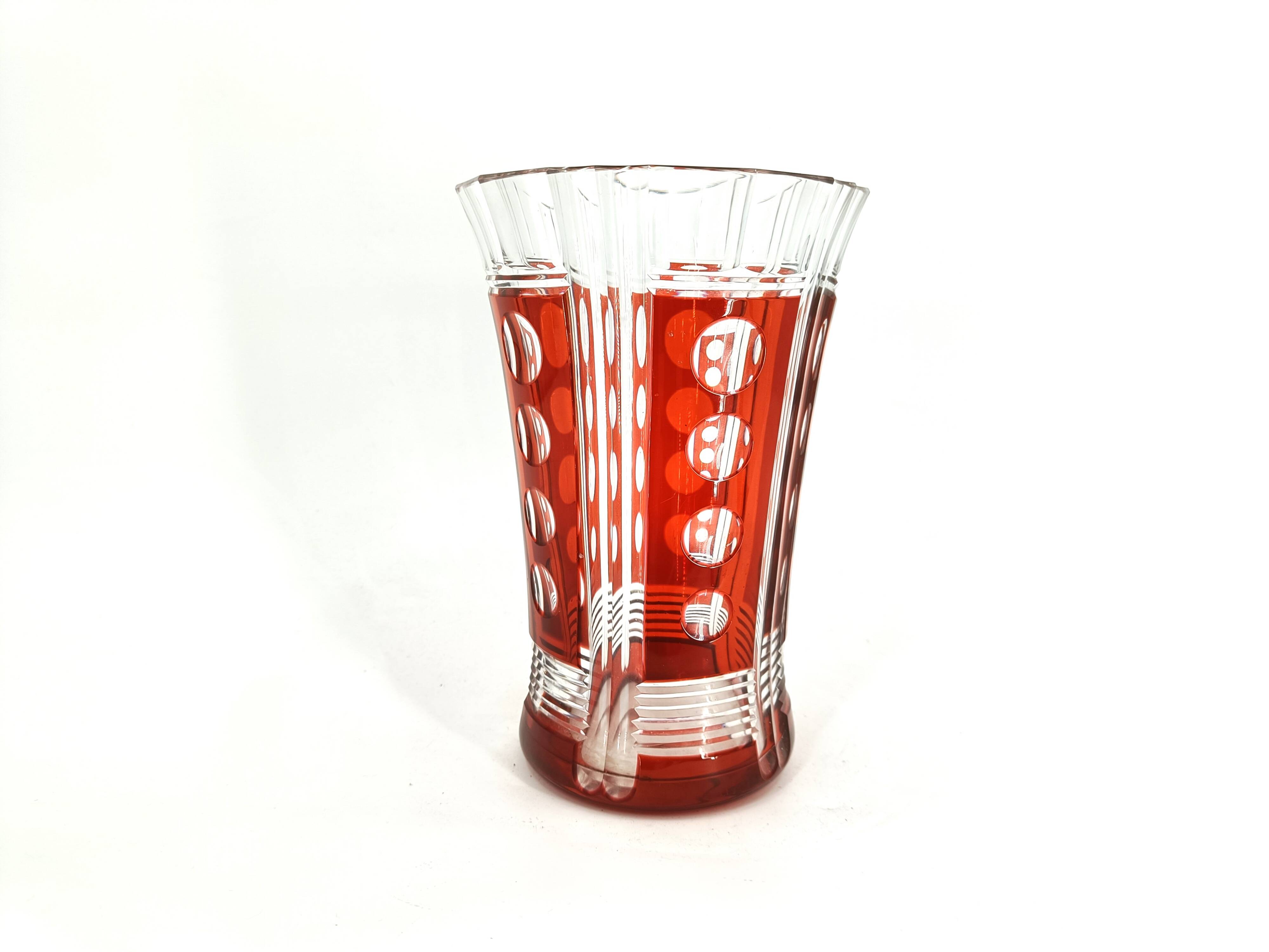 Crystal vase by Saint Lambert, 1960s