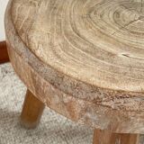 Vintage Solid Wood Tripod Stool