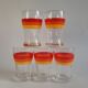 Set of 5 glasses with advertising aperitifs Vabé 1970 vintage