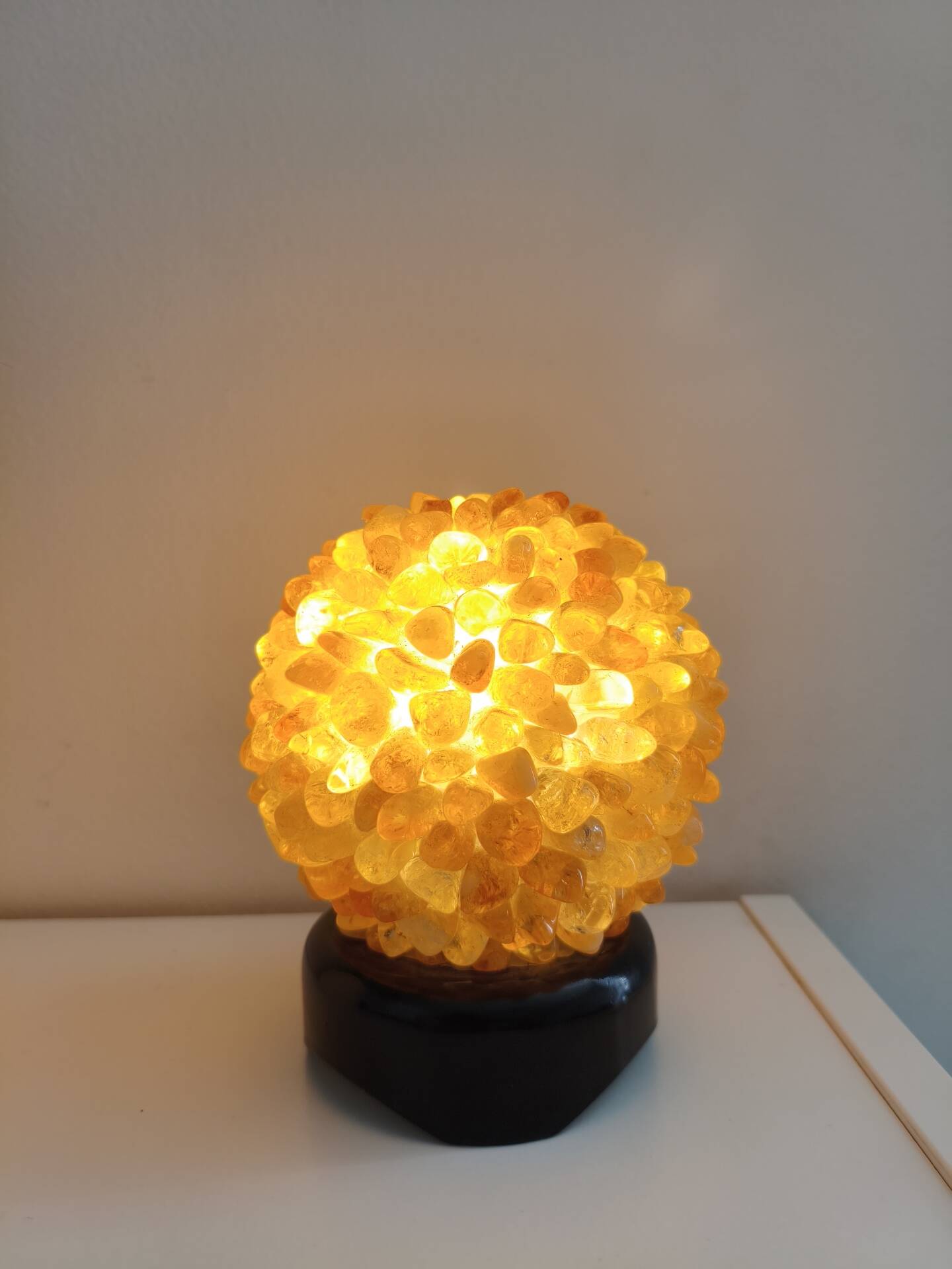 Citrine quartz ambient lamp