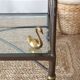 Vintage metal and glass server