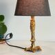 Chic bronze lamp with vintage gold patina