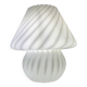 Vintage Murano Italy mushroom lamp with glossy white spiral decoration