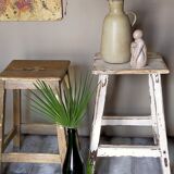 Old patinated workshop stool