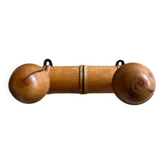 Porte-manteau bois deux patères