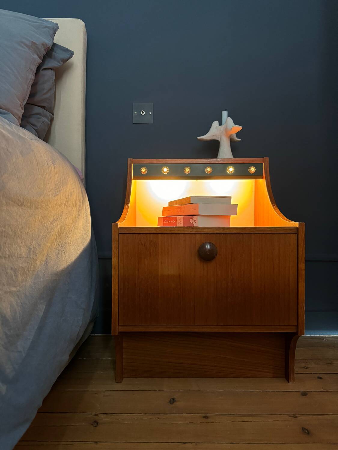 Pair of vintage Scandinavian design bedside tables