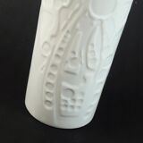 Large vase by gerold-porzellan op-art abstract relief decor 1960s/1970