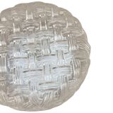 Round glass ceiling lamp, Eickmeier Leuchten, Germany 1970s.