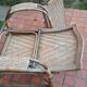 Chaise longue rotin vintage