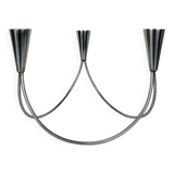 Vintage triple stainless steel candle holder