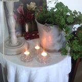 Glass candlesticks
