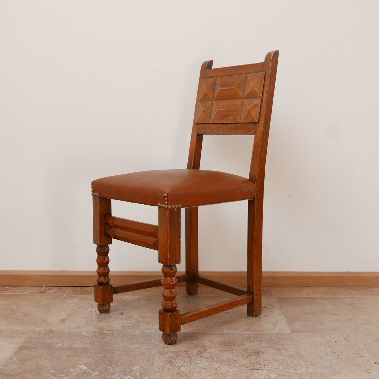 Set of four french deco dining chairs