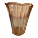 Vase "fleur" en verre rose
