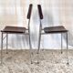 Duo de chaises formica imitation palissandre années 60