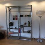 Roche-Bobois aluminium bookcase 1970