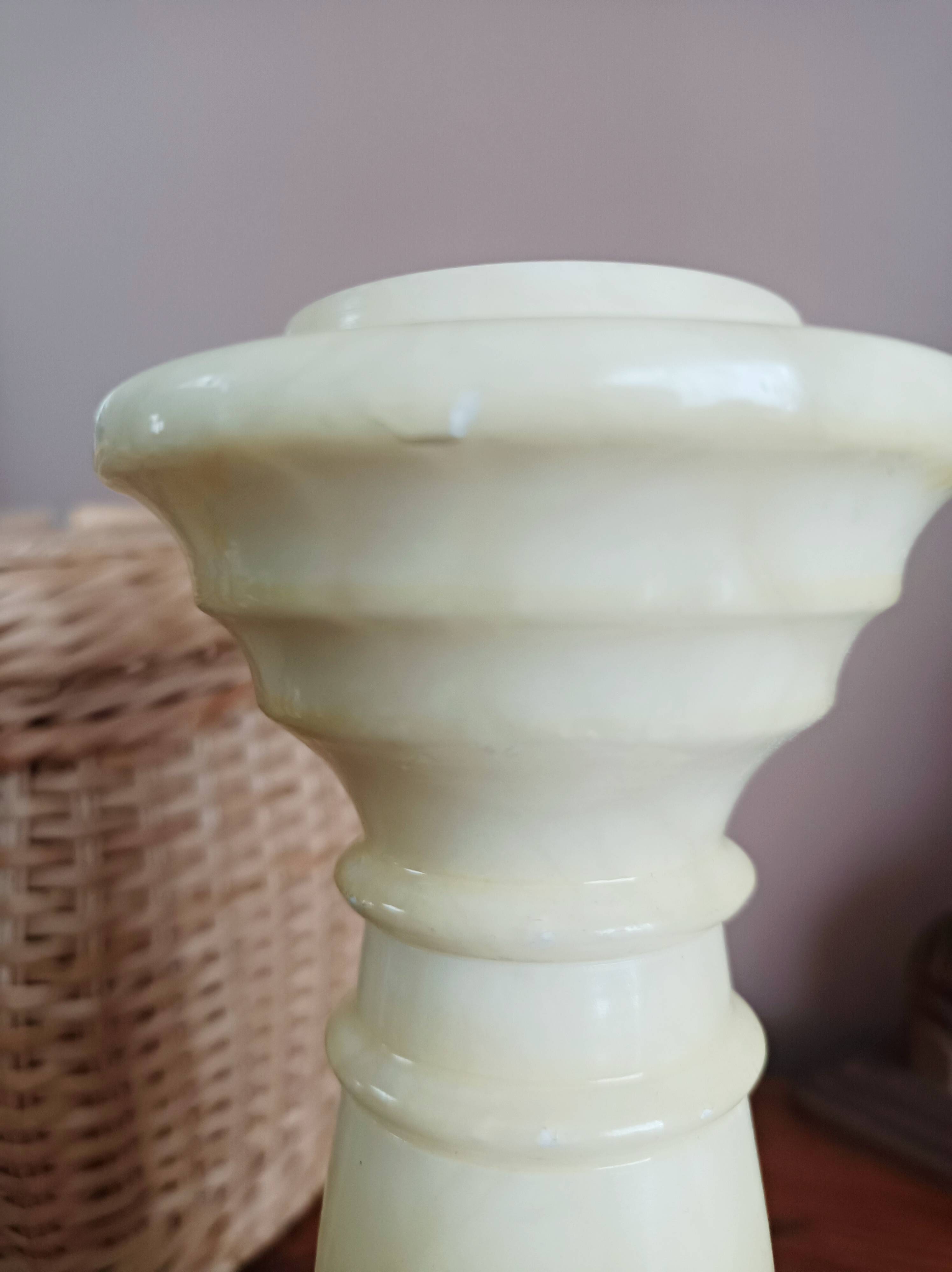 Alabaster candlestick