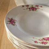 9 antique dessert plates