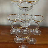 9 crystal champagne glasses