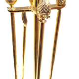 Solid brass fireplace servant 4 accessories