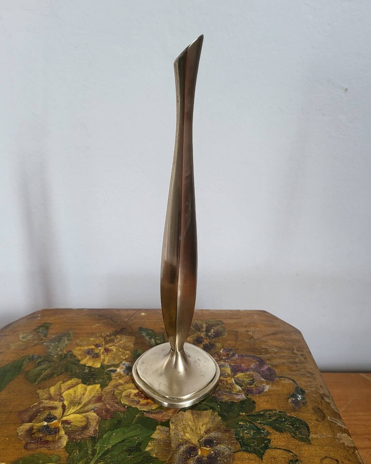 Brass soliflore vase