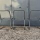 Vintage Italian design chrome metal chair from the 70s