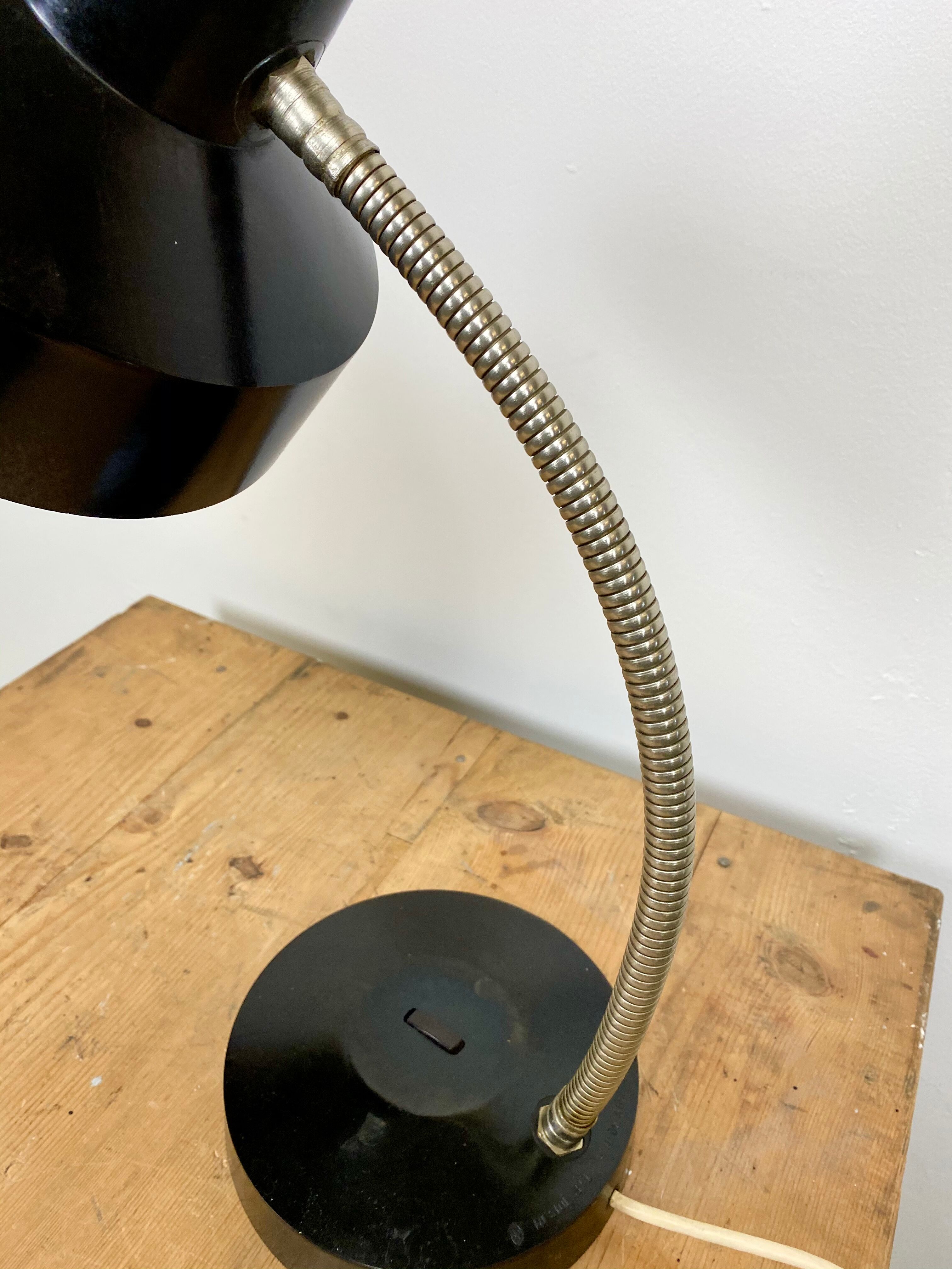 Black bakelite table lamp, 1960s