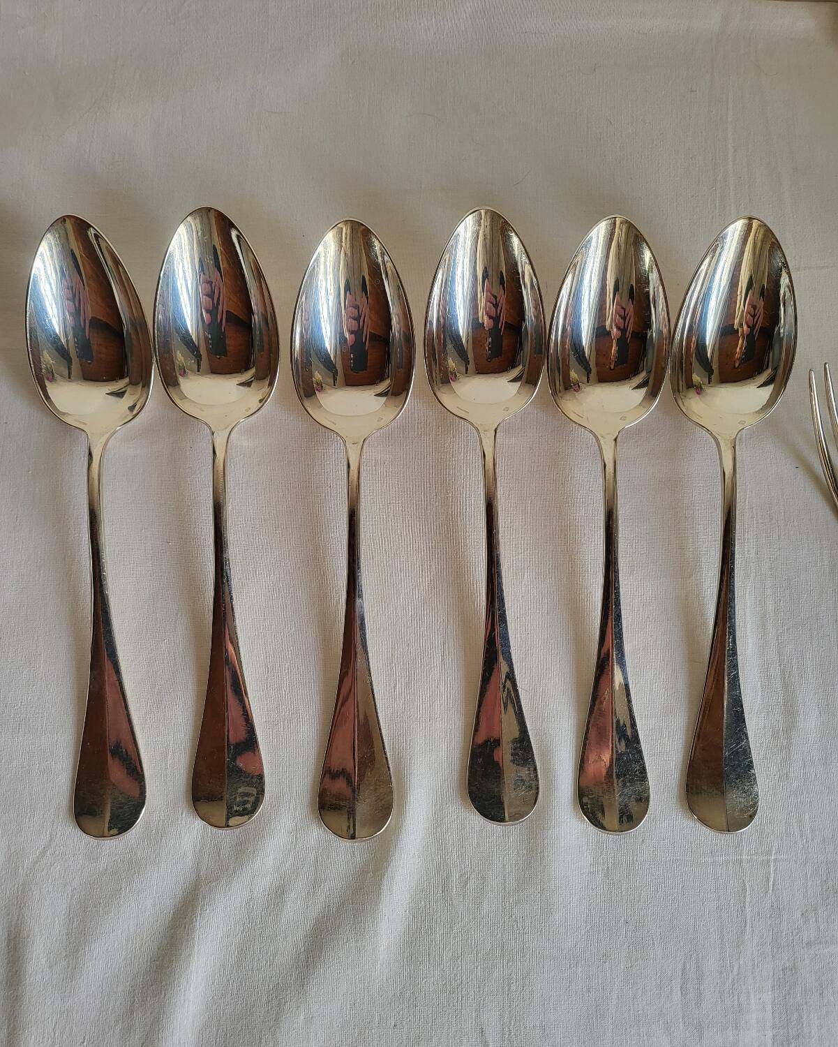 Silver-plated Table Cutlery Ridoux 6 Spoons and 6 Forks