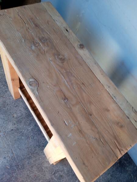 Workbench 120cm old solid wood