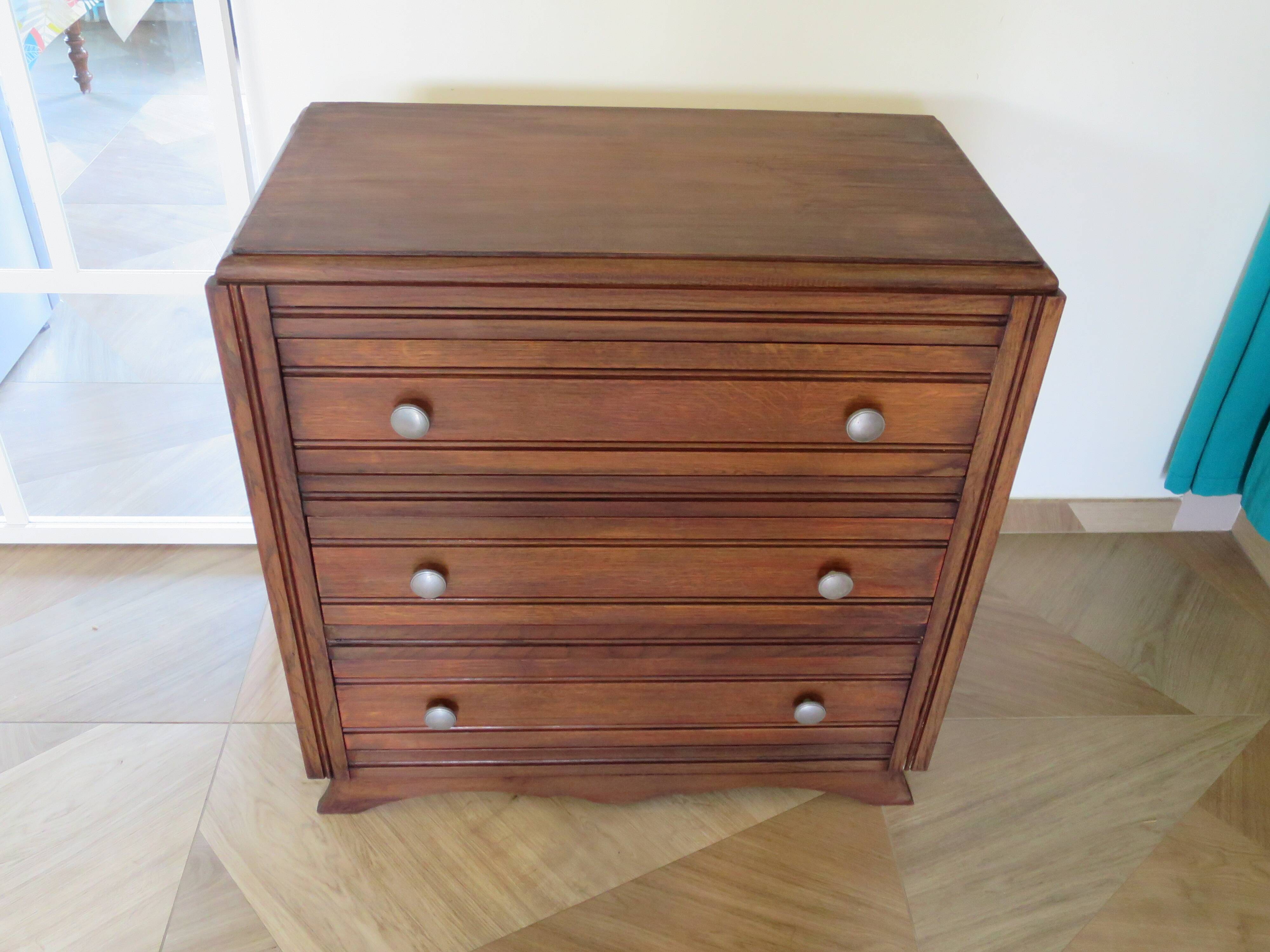 Art Deco chest of drawers - 1950s - mustache-style legs - vintage