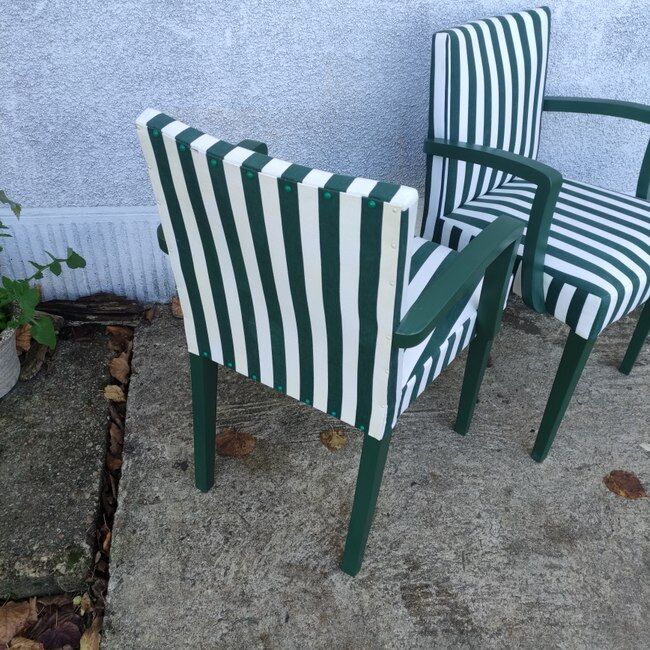 Pair of bridge armchairs