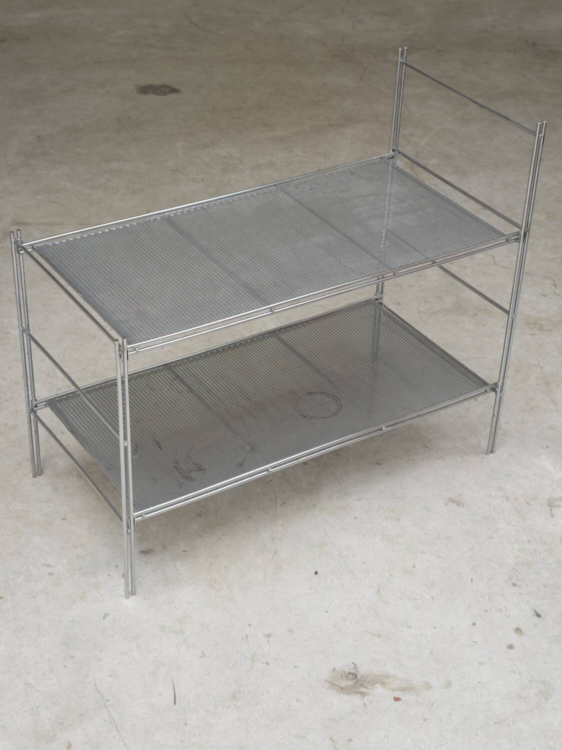 Chrome end table or console, Italy 1970