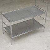 Chrome end table or console, Italy 1970