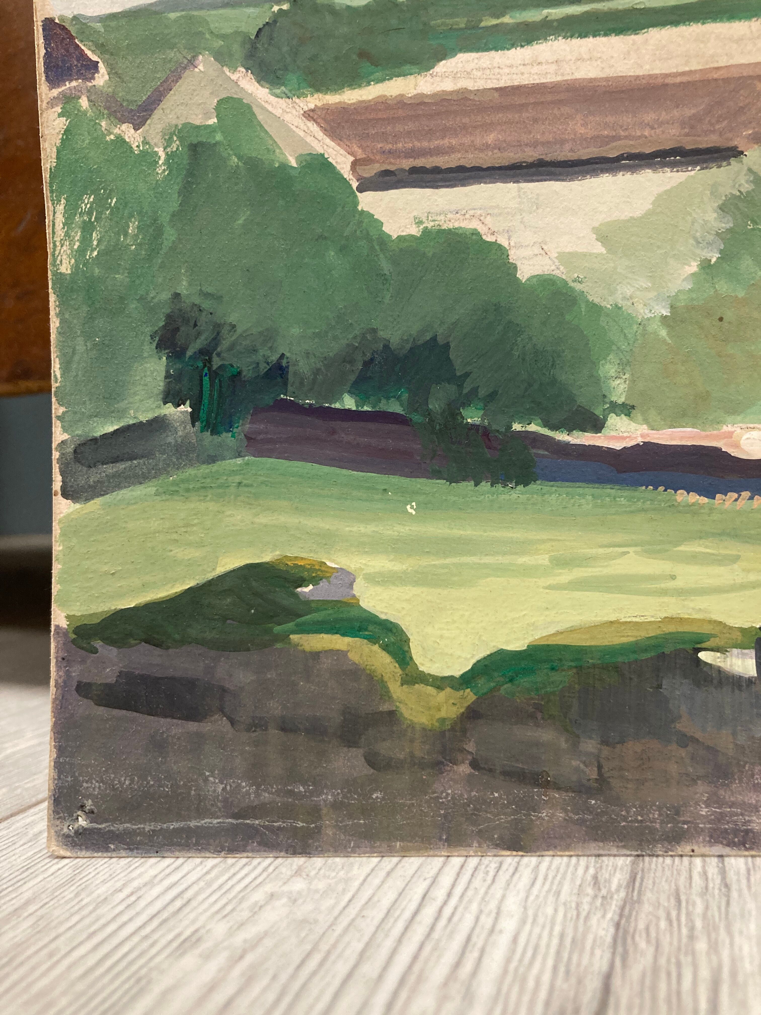 Vintage landscape painting
