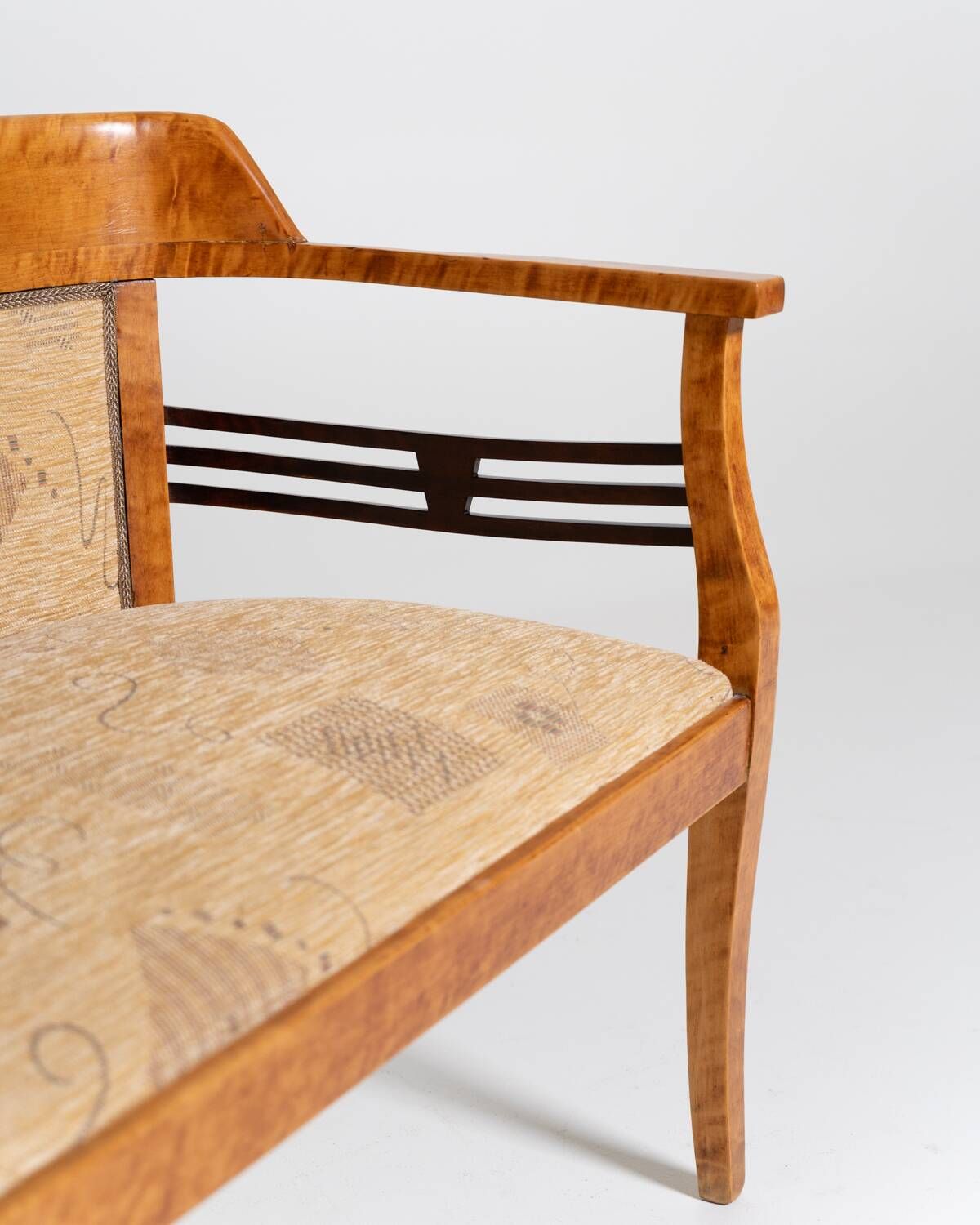 Jugend style birch sofa, Sweden, 1910s