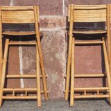 Bamboo counter or bar. (With 2 folding high chairs)