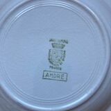 Deep plates André Sarreguemines Digoin blue flowers