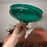 Tilting wall light in green opaline and ceramic