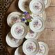 Set of 12 vintage flat plates - Fleurette by Gien