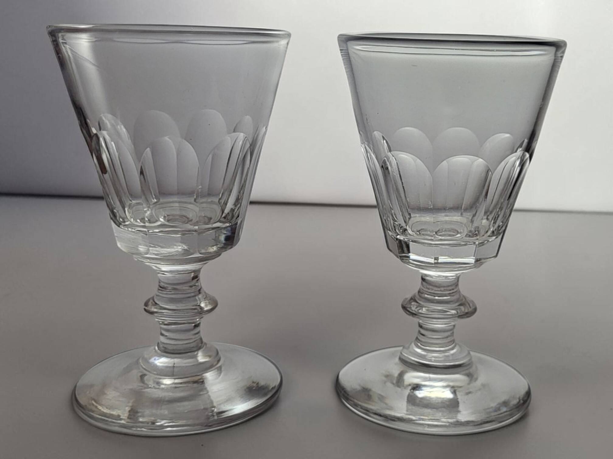 6 crystal glasses from Baccarat / Saint Louis / Caton