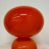 Space age orange glass table lamp , 1970s