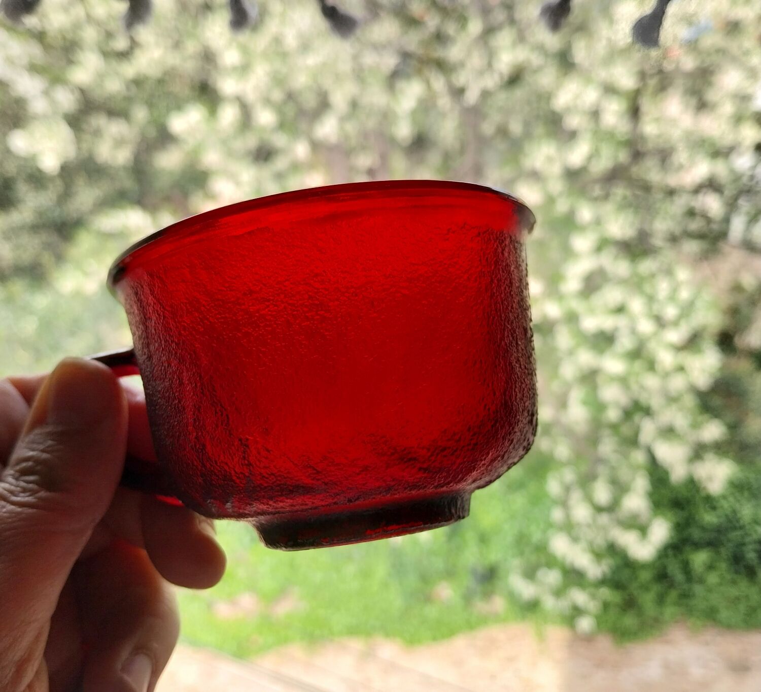 Vintage Arcoroc Sierra Ruby cups