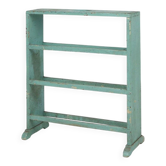 Small Industrial Mint-Colored Rack or Bookcase with 4 Shelves, Belgium 1920
