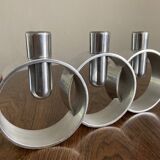 Modernist chrome candle holder from the 70s